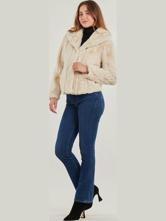 Sophy Women's Short Fur Beige