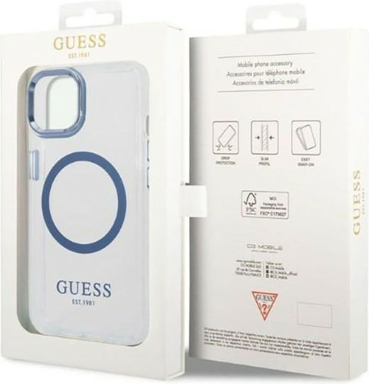 Guess Outline Back Cover Silicone Durable Transparent (iPhone 14 Plus)