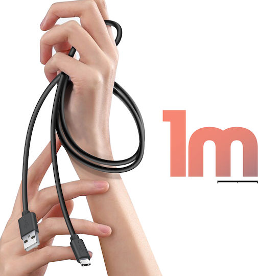 Motorola USB 2.0 Cable USB-C male - USB-A Μαύρο 1m S928D87915