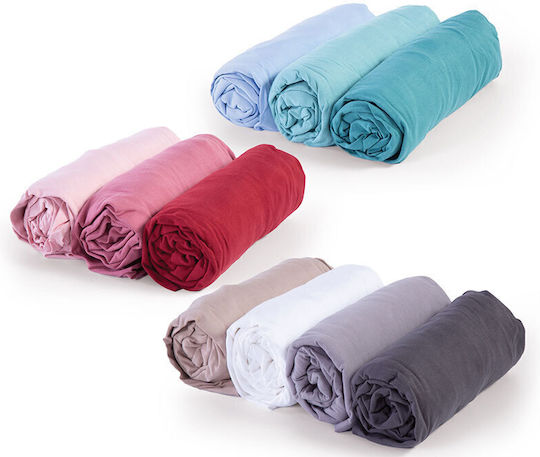 Nef-Nef Homeware Sheet Double with Elastic 140x200+30cm. Jersey Mint
