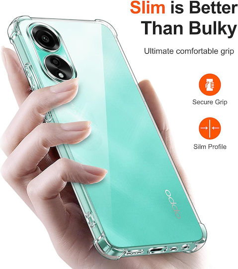 Techsuit Shockproof Clear Задна корица Силикон Прозрачен (Oppo A78 4G)