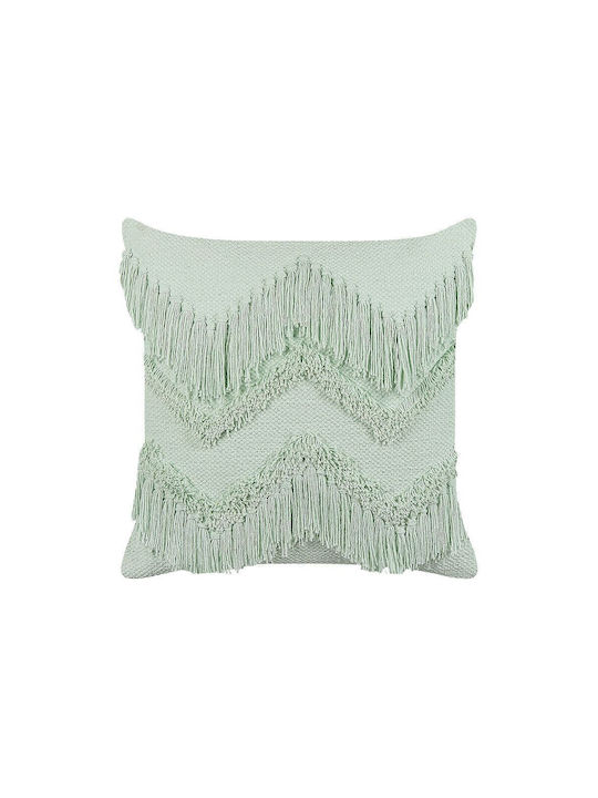 Beliani Възглавница за Диван от 100% Памук Bright Green 45x45см