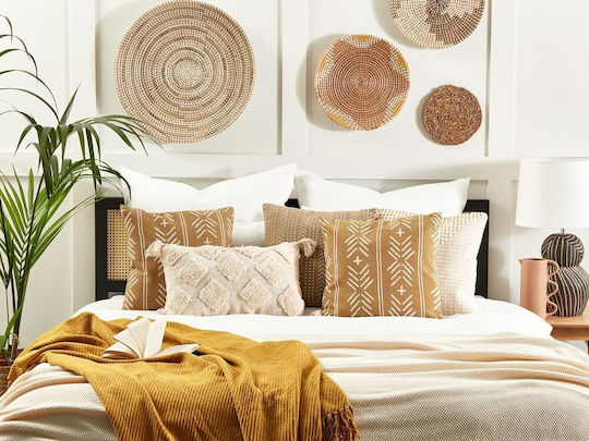 Beliani Perna Beige Și Alb 45x45 Cm