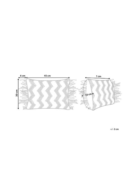 Beliani Perna De Canapea Din 100% Bumbac Gri 30x45cm