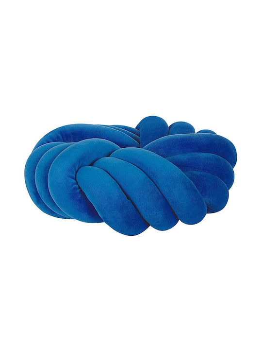 Beliani Sofa-Kissen aus Samt Blau 30x30cm