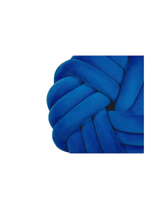 Beliani Sofa-Kissen aus Samt Blau 30x30cm
