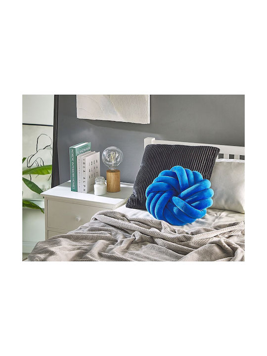 Beliani Sofa-Kissen aus Samt Blau 30x30cm