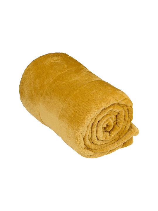 Arti Casa Blanket Fleece Double 200x150cm Mustard