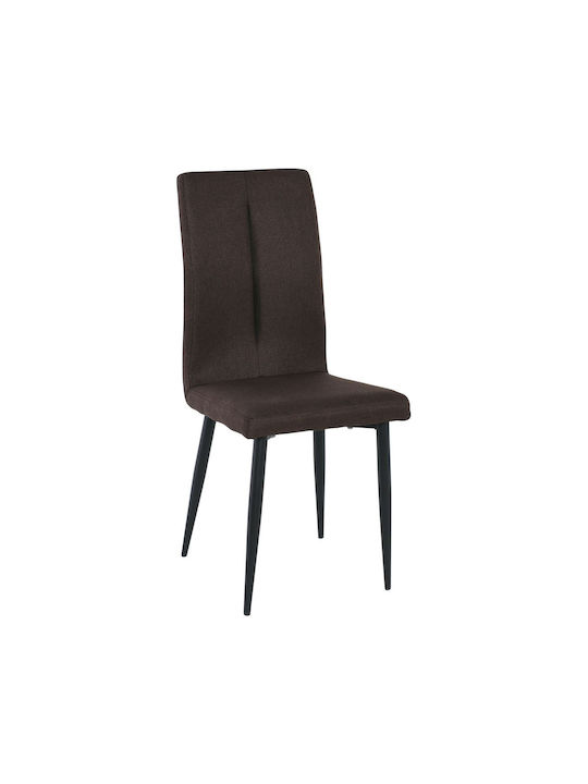 MINA Kitchen Metallic Chair Black 43x56x97cm