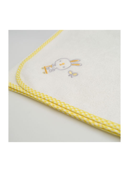 Bunny Bebe Burp Cloth Yellow