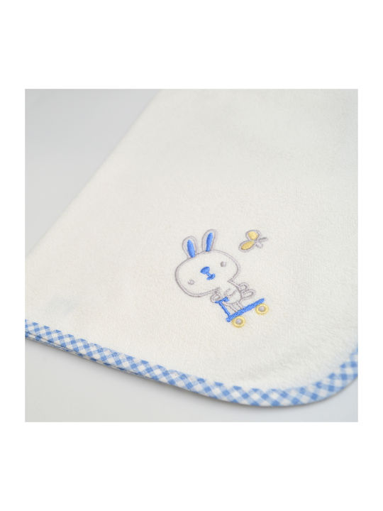 Bunny Bebe Burp Cloth Blue