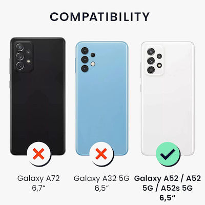 KWmobile Rubber Umschlag Rückseite Kunststoff / Silikon Grün (Galaxy A52 / A52s)