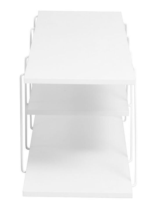 TV Stand Wooden Tars Grey / White L120xW30xH33cm