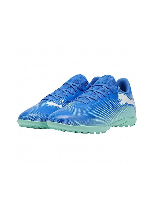 Puma Future 7 Play TT Low Football Shoes with Molded Cleats Blue