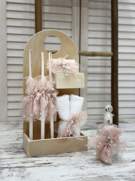 Makis Tselios Economical Baptism Set for Girls Theme ''Butterflies Pearls'' Th-012 7 Pieces