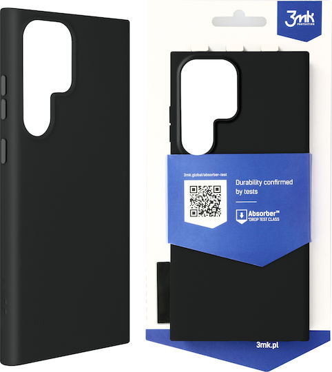 3MK Matt Back Cover Σιλικόνης 1.2mm Μαύρο (Galaxy S23 Ultra)