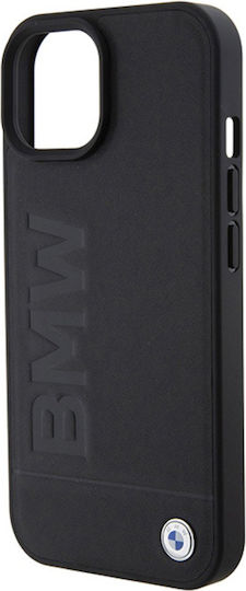 BMW Back Cover Δερμάτινο Μαύρο (iPhone 15 Plus)