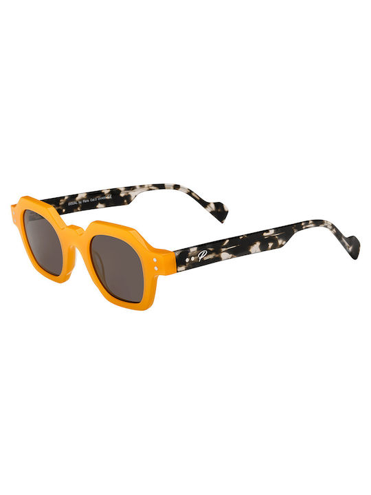 Doual Premium Sunglasses with Orange Plastic Frame and Gray Lens Doual Premium Yellow