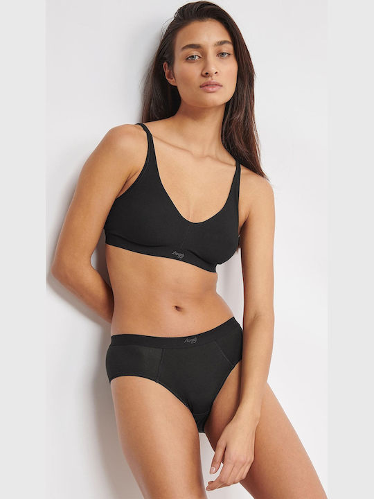 Ever Ease Soft Women's Bra without Padding Black