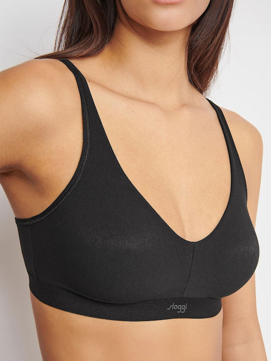 Ever Ease Soft Women's Bra without Padding Black