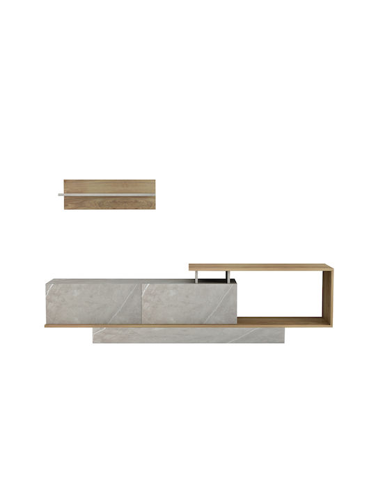 Wohnzimmer TV-Einheit Garcelle Natural-stone Texture L180xB29cm