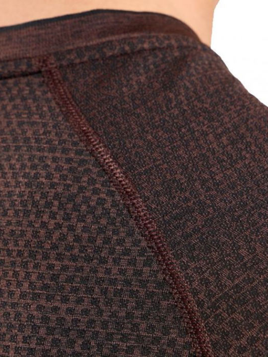 Odlo Essential Seamless Men's Thermal Long-Sleeved Burgundy Shirt