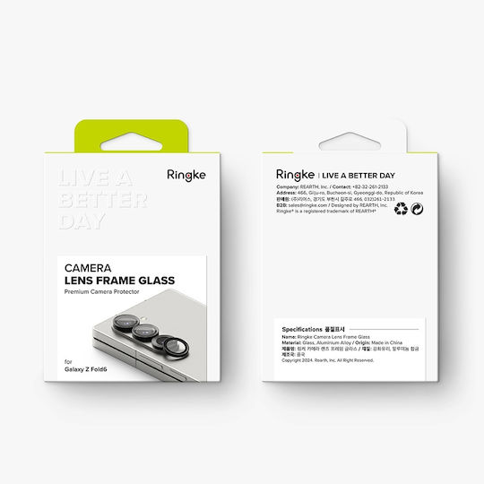 Ringke Protecție Cameră Tempered Glass Black pentru Galaxy Z Fold6