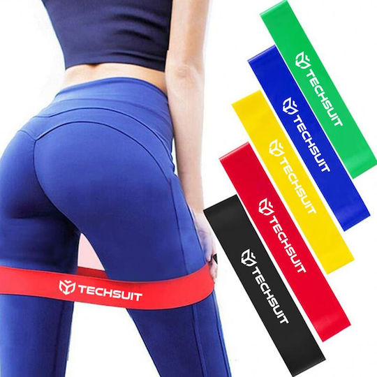 Techsuit 5 Loop Bands Σετ 5τμχ Πολύχρωμα 0.6m