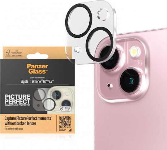 PanzerGlass PicturePerfect Camera Protection Tempered Glass Black for the Iphone 15/15 Plus