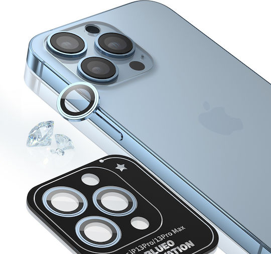 Blueo Lens Glass Προστασία Κάμερας Tempered Glass Μπλε για το iPhone 13 Pro