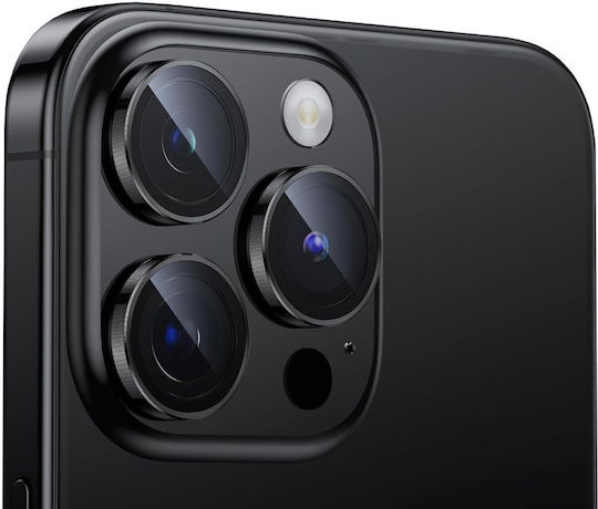 Hofi Camring Pro+ Kameraschutz Gehärtetes Glas Black für das iPhone 15 / 15 Plus