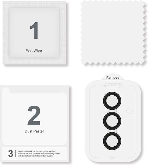 Crong Lens Προστασία Κάμερας Tempered Glass Μαύρο για το Galaxy S24+