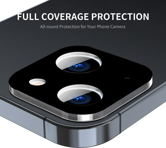 Techsuit Full Kameraschutz Gehärtetes Glas Black für das iPhone 15
