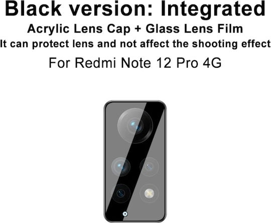 Протектор за камера Прилепващо фолио Черен за Xiaomi Redmi Note 12 Pro 4G