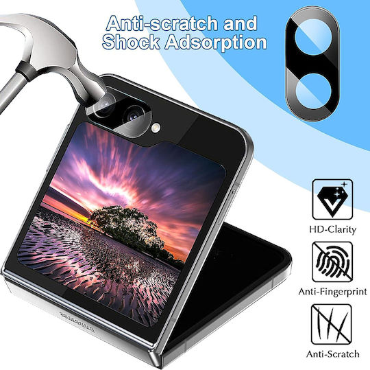Techsuit Camera Protection Tempered Glass Black for the Samsung Galaxy Z Flip6