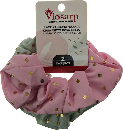 Viosarp Hair Scrunchies Gold 2pcs