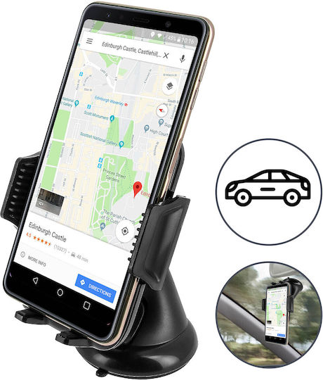 Universal Car Mount Suction Cup 360 ° Rotating Windshield Black
