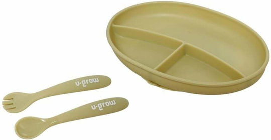U-Grow Baby Food Plate made of Silicone 3pcs