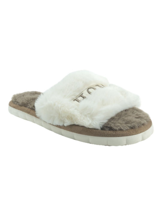 Plato Winter Women's Slippers in White color