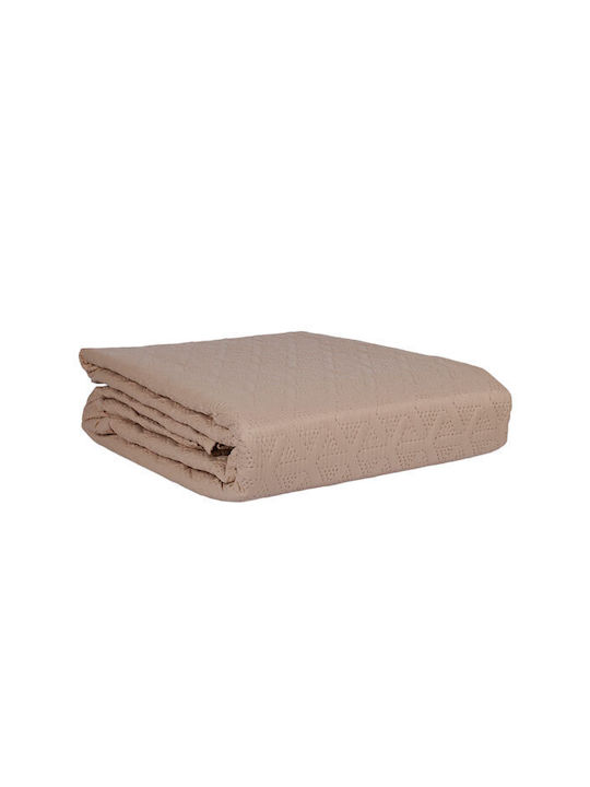 Sunshine Solar Coverlet Queen Size Microfiber Beige 220x240cm