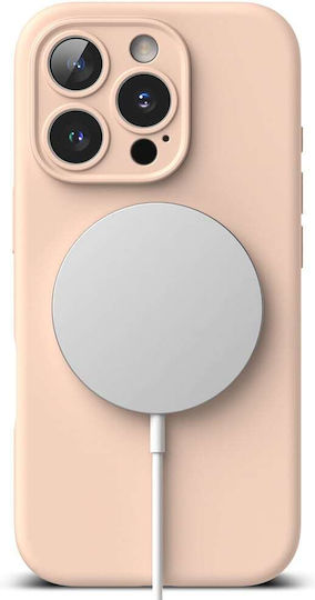 Ringke Silicone Magnetic Back Cover Silicone Pink (iPhone 16 Pro)