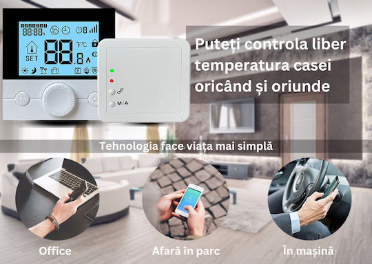 Ψηφιακός Θερμοστάτης Χώρου Smart με Wi-Fi