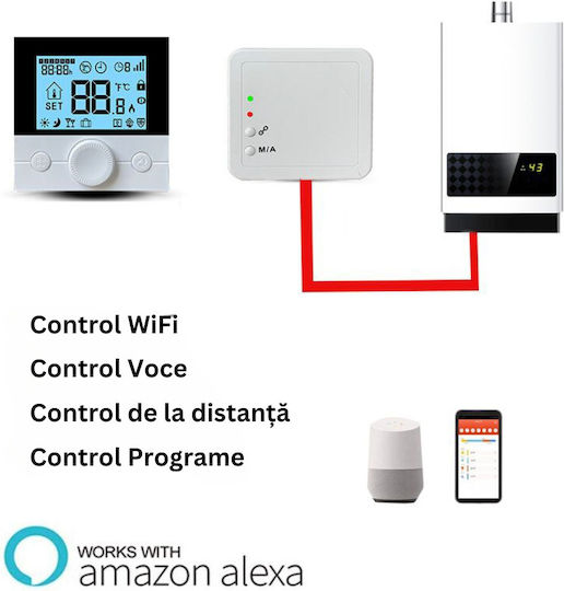 Ψηφιακός Θερμοστάτης Χώρου Smart με Wi-Fi