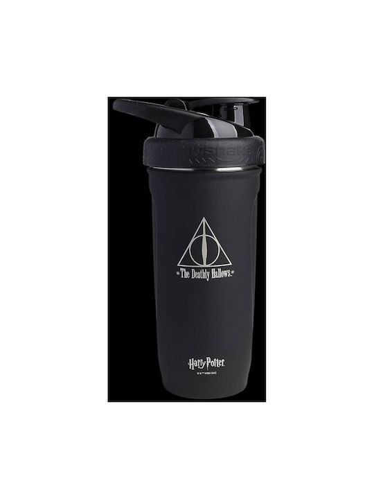 SmartShake Reforce The Deathly Hallows Shaker Πρωτεΐνης 900ml Ανοξείδωτο Μαύρο