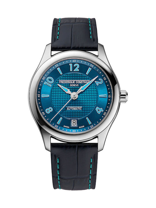 Frederique Constant Runabout Watch Battery with Blue Leather Strap