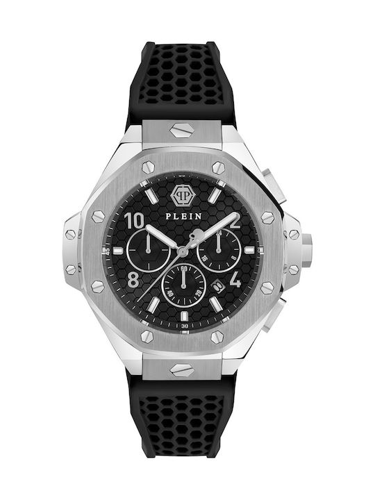 Philipp Plein Chrono Royal Ρολόι Μπαταρίας με Καουτσούκ Λουράκι