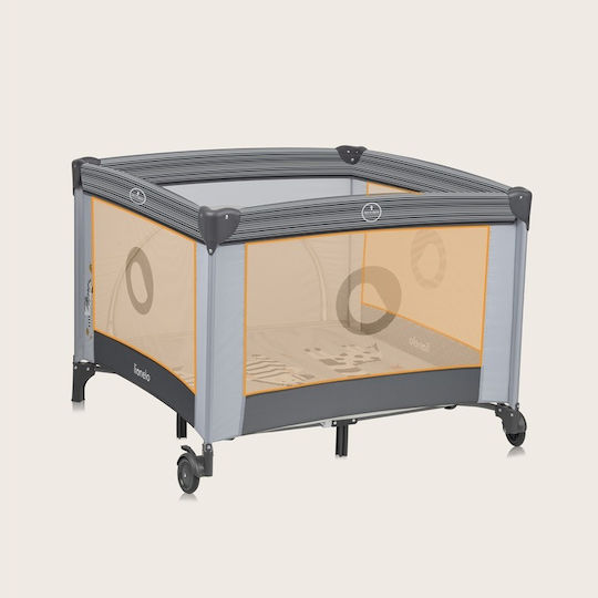 Lionelo Bonnie Playpen with Mattress Gray Stone 100x100cm