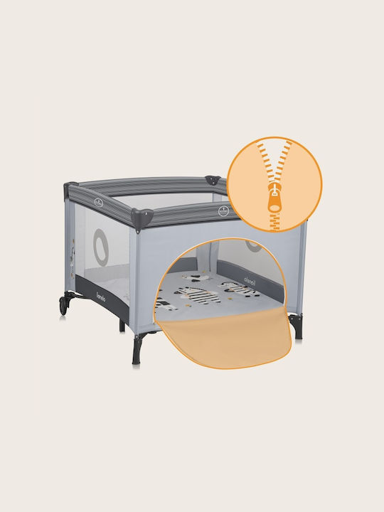 Lionelo Bonnie Кошара за игра с Матрак Gray Stone 100x100см
