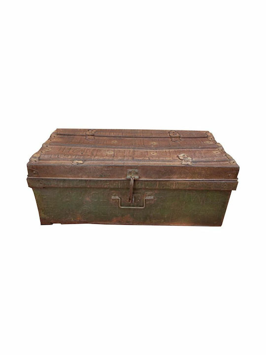 Decorative Trunk Alexandra House Living Brown Iron Craft Style 35 X 26 X 69 Cm