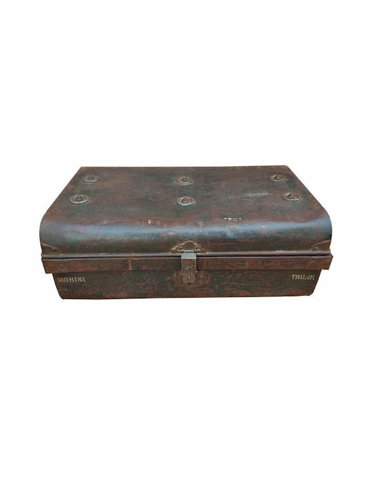 Decorative Trunk Alexandra House Living Brown Iron Craft Style 39 X 23 X 61 Cm